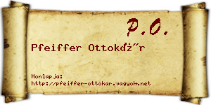 Pfeiffer Ottokár névjegykártya